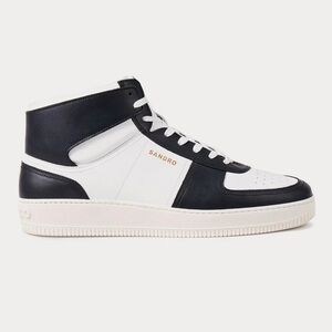 SANDRO Leather High-Top Sneakers, Size EU 40 & 44 Available (Size 7.5 to 11.5)